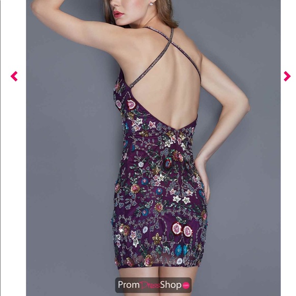 Beautiful dark purple premavara homecoming dress - Picture 3 of 6